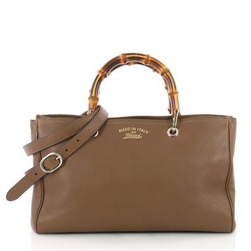 Gucci Bamboo Shopper Tote Leather Medium Brown 3371701