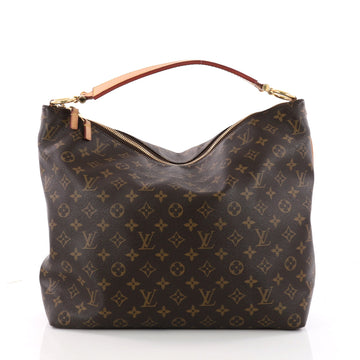 Louis Vuitton Sully Handbag Monogram Canvas MM Brown 3373801