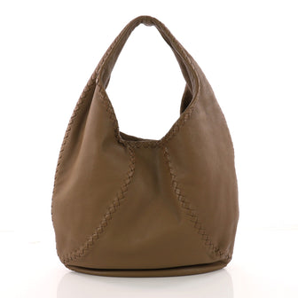 Bottega Veneta Baseball Hobo Leather with Intrecciato 3375201
