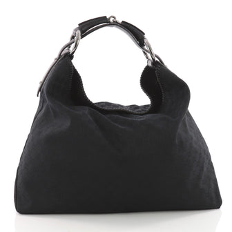 Gucci Horsebit Hobo GG Canvas Large Black 3376101