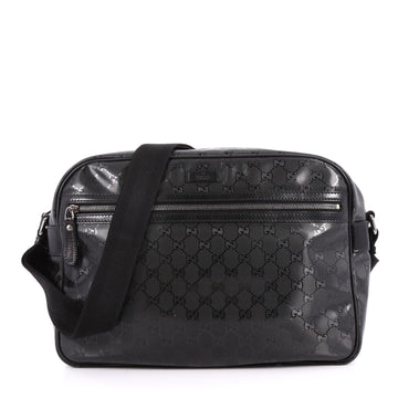 Gucci Zip Messenger Bag GG Imprime Small Black 3377403