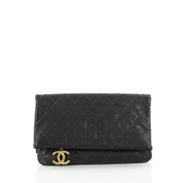 Chanel Thin City Clutch Quilted Calfskin Small Black 3377701