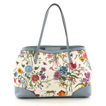 Gucci Limited Edition Tote Flora Canvas Medium Blue 3378302