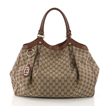 Gucci Sukey Tote GG Canvas Large Brown 3378701