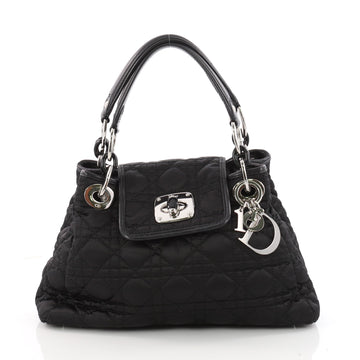 Christian Dior Charming Lock Tote Cannage Quilt Nylon Small Black 3378802