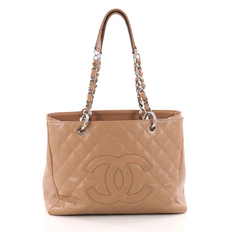 Chanel Grand Shopping Tote Quilted Caviar Brown 3379102