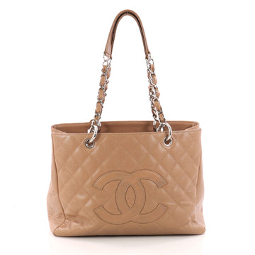Chanel Grand Shopping Tote Quilted Caviar Brown 3379102