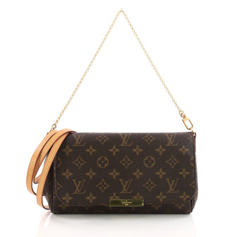 Louis Vuitton Favorite Handbag Monogram Canvas MM Brown 3379502