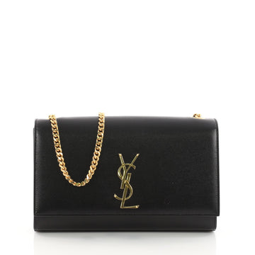 Saint Laurent Classic Monogram Crossbody Bag Grainy Black 3379702