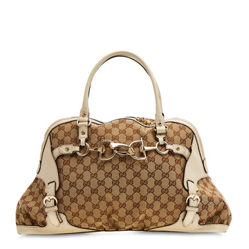 Horsebit Nail Boston Bag GG Canvas Medium