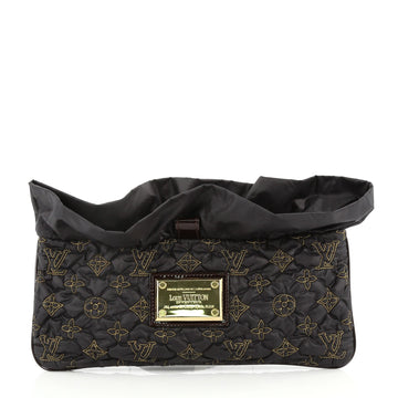 Louis Vuitton Pochette Devi Monogram Nylon MM Black 3380201
