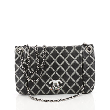 Chanel Crystal CC Chain Flap Bag Hand Painted Leather 3380401