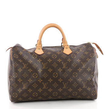 Louis Vuitton Speedy Handbag Monogram Canvas 35 Brown 3382901