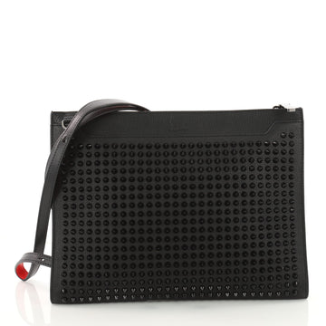 Christian Louboutin Loubiclutch Spiked Leather Black 3383202