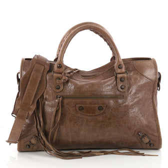 Balenciaga City Classic Studs Handbag Leather Medium 3383602