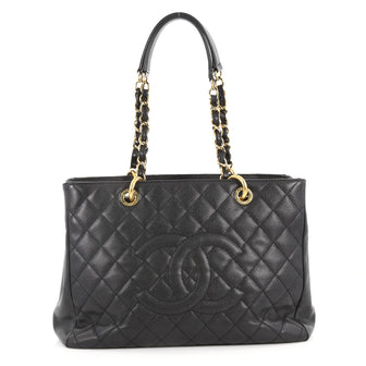 Chanel Grand Shopping Tote Quilted Caviar Black 3384803