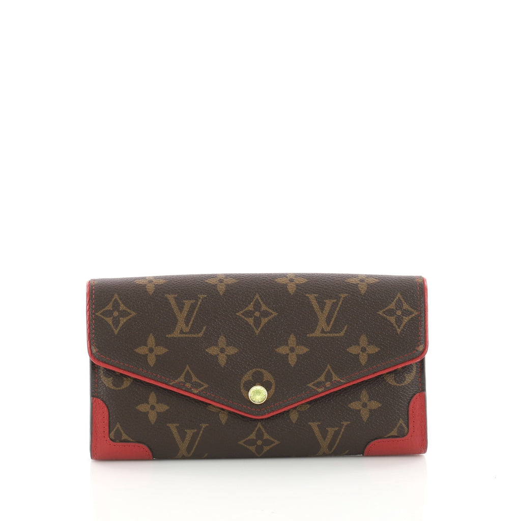 Louis Vuitton Monogram Canvas Red leather Retiro Zippy Wallet – Apalboutique