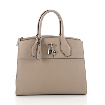 Louis Vuitton City Steamer Handbag Leather MM Neutral 3393102