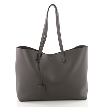 Saint Laurent Shopper Tote Leather Large Gray 3393901