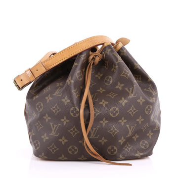 Louis Vuitton Petit Noe Handbag Monogram Canvas Brown 3395201