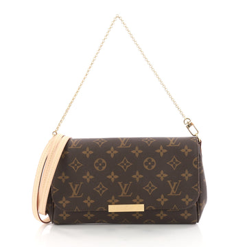 Louis Vuitton Favorite Handbag Monogram Canvas MM Brown 3395801