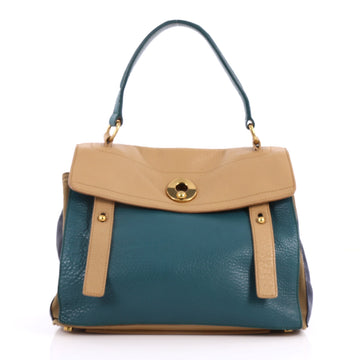  Saint Laurent Muse Two Handbag Leather with Canvas Neutral 3395901