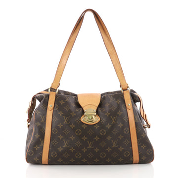 Louis Vuitton Stresa Handbag Monogram Canvas GM Brown 3395903