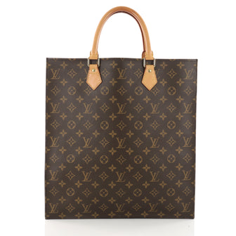 Louis Vuitton Sac Plat Handbag Monogram Canvas GM Brown 3396401