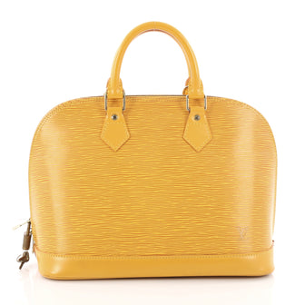 Louis Vuitton Vintage Alma Handbag Epi Leather PM Yellow 3396405