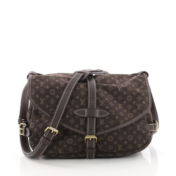 Louis Vuitton Saumur Handbag Mini Lin Brown 3397201