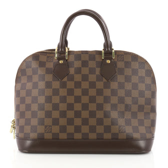 Louis Vuitton Vintage Alma Handbag Damier PM Brown 3397602