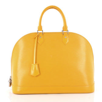 Louis Vuitton Alma Handbag Epi Leather GM Yellow 3398801