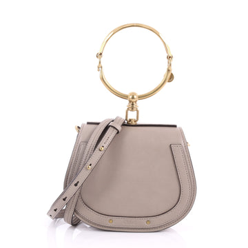 Chloe Nile Crossbody Bag Leather Small Neutral 3399201