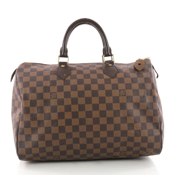 Louis Vuitton Speedy Handbag Damier 35 Brown 3399901