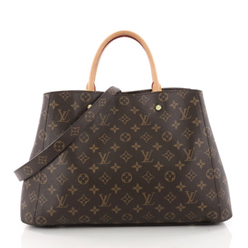 Louis Vuitton Montaigne Handbag Monogram Canvas GM Brown 3402401