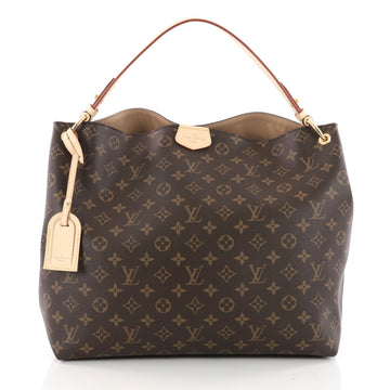 Louis Vuitton Graceful Handbag Monogram Canvas MM Brown 3402901