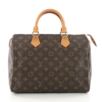 Louis Vuitton Speedy Handbag Monogram Canvas 30 Brown 3404001
