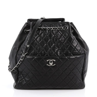 Chanel Drawstring CC Lock Bucket Bag Quilted Lambskin 3404302