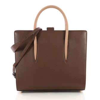 Christian Louboutin Paloma Tote Leather Large Brown 3404802