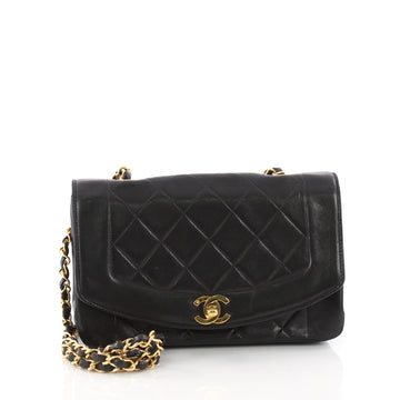 Vintage Diana Flap Bag Quilted Lambskin Small