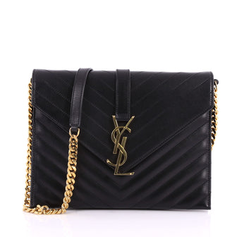 Saint Laurent Classic Monogram Satchel Matelasse Chevron 3405301
