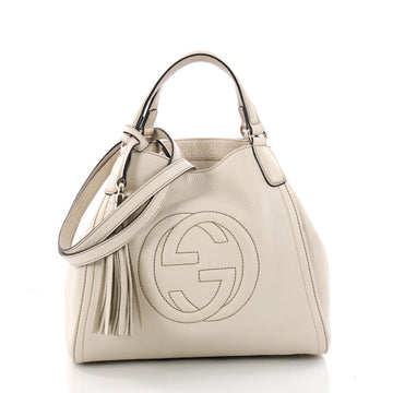 Gucci Soho Convertible Shoulder Bag Leather Small White 3405601