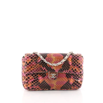 Convertible CC Chain Flap Bag Multicolor Python Mini