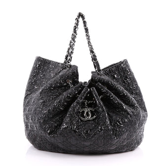 Chanel Rock In Moscow Cabas Patent Vinyl Large Black 3405603