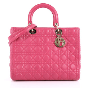 Christian Dior Lady Dior Handbag Cannage Quilt Lambskin 3406503