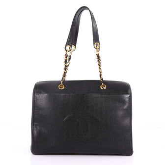 Chanel Vintage Timeless Zip Tote Caviar Medium Black 3406801