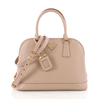 Open Promenade Handbag Saffiano Leather Medium