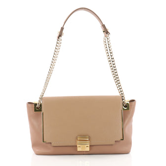 Partition Shoulder Bag Leather Large
