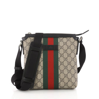Gucci Web Messenger Bag GG Coated Canvas Small Neutral 3408007