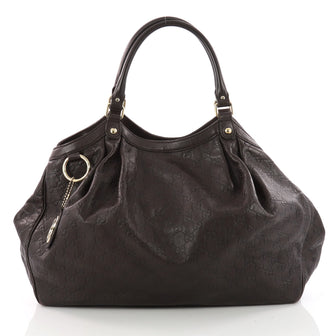 Gucci Sukey Tote Guccissima Leather Large Brown 3408201